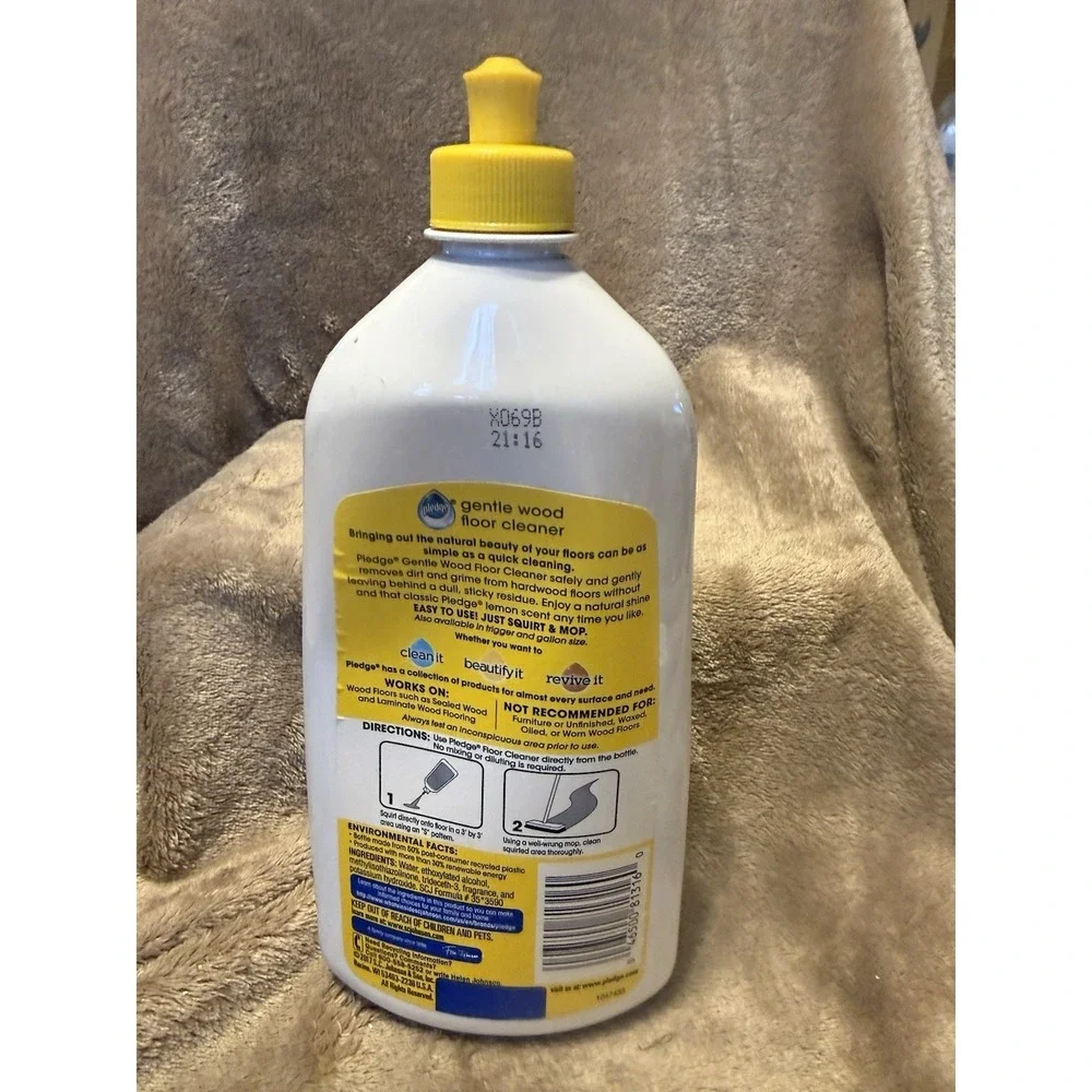 Pledge Clean It Gentle Wood Floor Cleaner Lemon 27oz Discontinued HTF